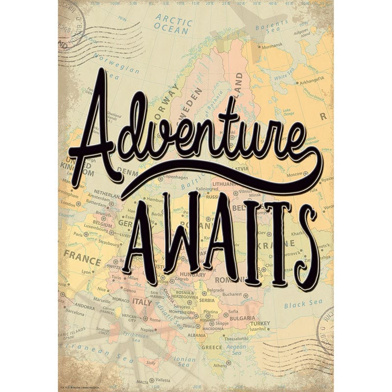 Adventure Awaits Positive Poster (Pack of 12) - Motivational - Teacher Created Resources