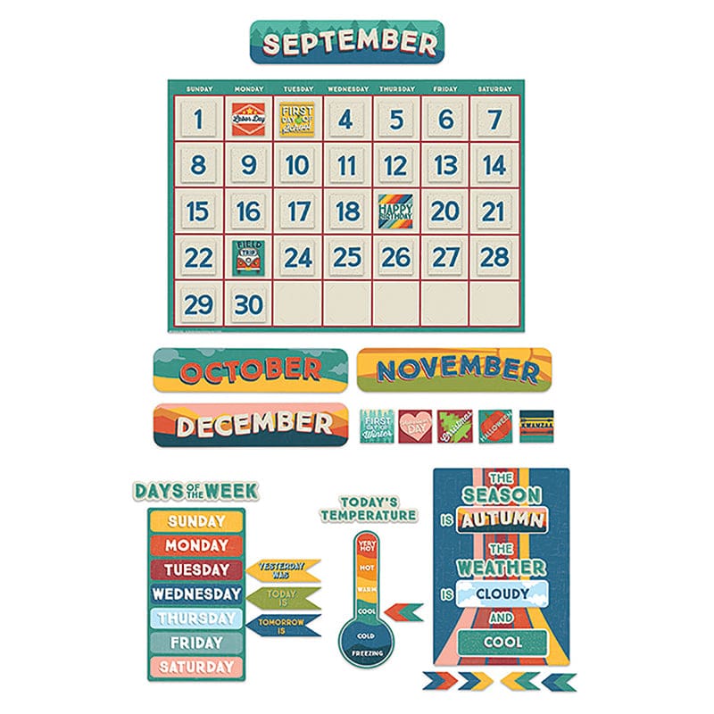 Adventurer Calendar Bulletin Board (Pack of 2) - Calendars - Eureka