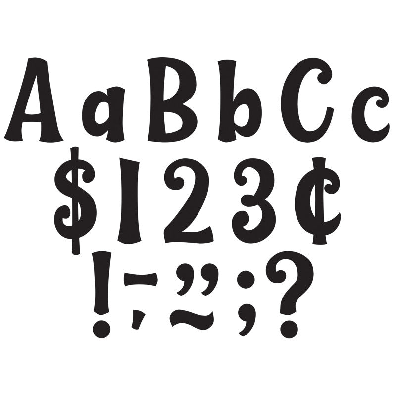 Black 4In Wild Whimsy Letters Pack (Pack of 6)