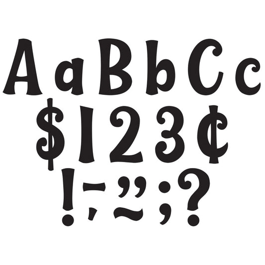 Black 4In Wild Whimsy Letters Pack (Pack of 6)
