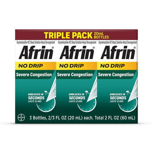 AFRIN No-Drip Severe Congestion Nasal Spray (3 pk. 20 ml./pk.) - Allergy & Sinus - AFRIN