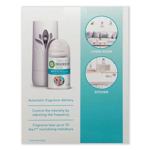Air Wick Pet Odor Neutralization Automatic Spray Starter Kit 6 X 2.25 X 7.75 White/gray 4/carton - Janitorial & Sanitation - Air Wick®