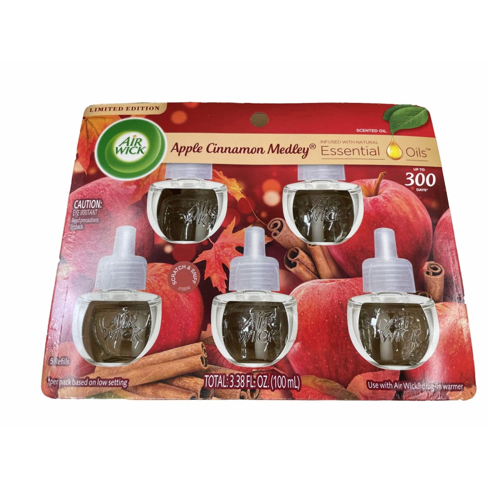 Air Wick Air Wick Plug in Scented Oil Refill, Fall Limited Edition , Multiple Choice Scent, 5 ct (3.38 oz)