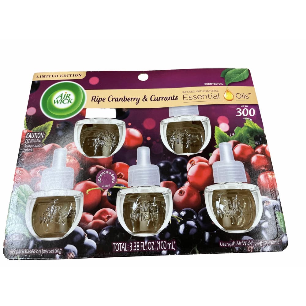 Air Wick Air Wick Plug in Scented Oil Refill, Fall Limited Edition , Multiple Choice Scent, 5 ct (3.38 oz)