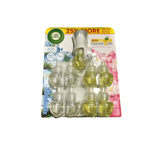 Air Wick scented oil plug in with 9 additional refills , Virgin Islands and Fresh Waters - ShelHealth.Com