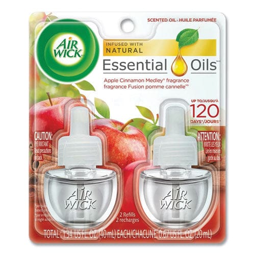 Air Wick Scented Oil Refill 0.67 Oz Apple Cinnamon Medley 2/pack 6 Packs/carton - Janitorial & Sanitation - Air Wick®