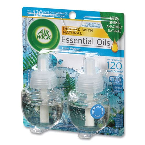 Air Wick Scented Oil Refill Fresh Waters 0.67 Oz 2/pack 6 Pack/carton - Janitorial & Sanitation - Air Wick®