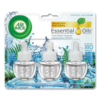 Air Wick Scented Oil Refill Fresh Waters 0.67 Oz 3/pack 6 Packs/carton - Janitorial & Sanitation - Air Wick®