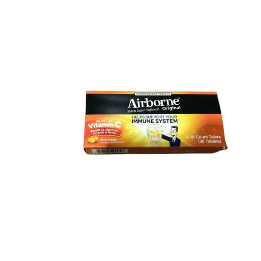 Airborne Effervescent Tablets, Zesty Orange, 36 Count - ShelHealth.Com