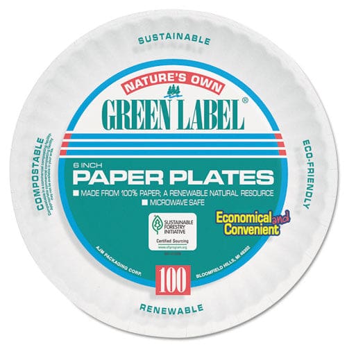 AJM Packaging Corporation Paper Plates 6 Dia White 1,000/carton - Food Service - AJM Packaging Corporation