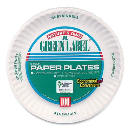 AJM Packaging Corporation White Paper Plates 6 Dia 100/pack 10 Packs/carton - Food Service - AJM Packaging Corporation