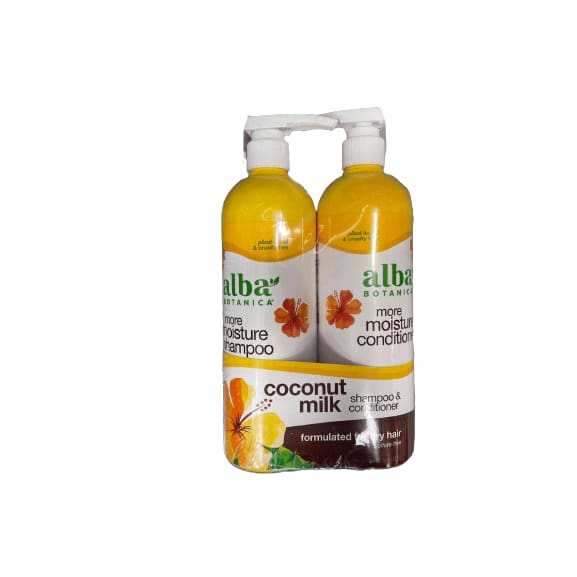 Alba Botanica Alba Botanica More Moisture Shampoo & Conditioner Coconut Milk, 2 ct.