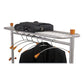 Alba Garment Racks Two-sided 2-shelf Coat Rack 6 Hanger/6 Hook 44.8w X 21.67d X 70.8h Silver/wood - Furniture - Alba™