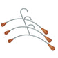 Alba Metal And Wood Coat Hangers 16.8 Metallic Gray/mahogany 6/set - Furniture - Alba™