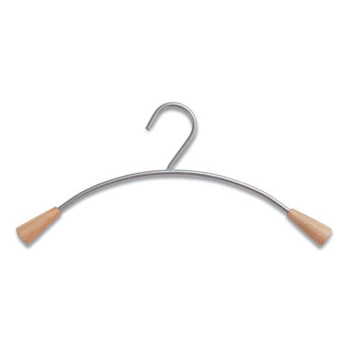 Alba Metal And Wood Coat Hangers 16.8 Metallic Gray/mahogany 6/set - Furniture - Alba™