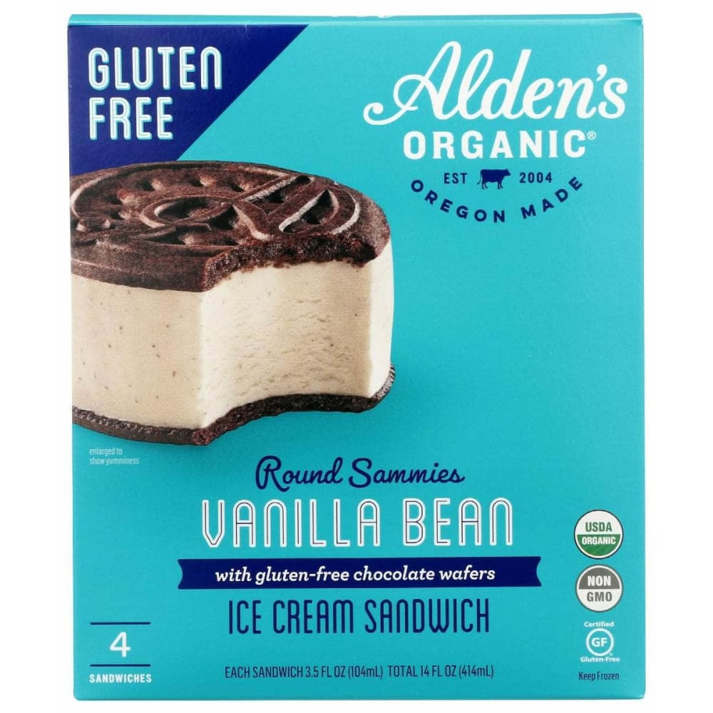 ALDENS ORGANIC Grocery > Frozen ALDENS ORGANIC: Vanilla Bean Ice Cream Sandwich, 14 oz