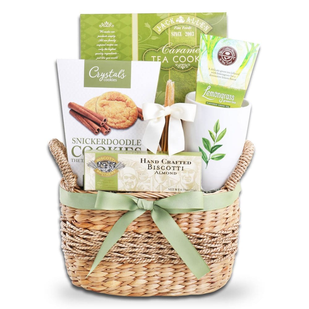 Alder Creek Gift Baskets Tea Themed Wicker Basket - Gift Baskets - Alder Creek