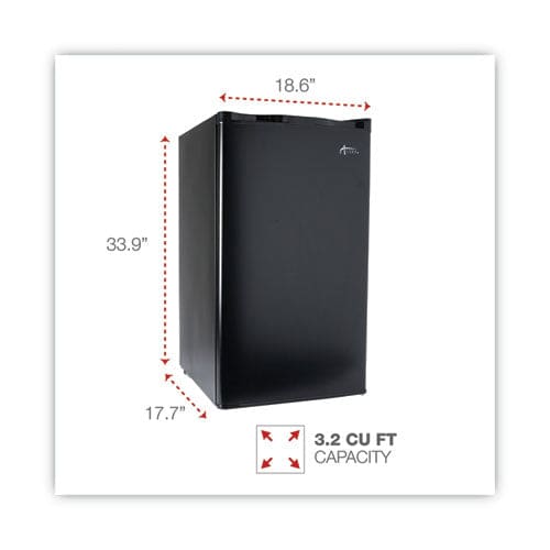 Alera 3.2 Cu. Ft. Refrigerator With Chiller Compartment Black - Food Service - Alera™