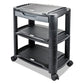 Alera 3-in-1 Cart/stand Plastic 3 Shelves 1 Drawer 100 Lb Capacity 21.63 X 13.75 X 24.75 Black/gray - Janitorial & Sanitation - Alera®