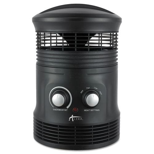 Alera 360 Deg Circular Fan Forced Heater 750 W 8 X 8 X 12 Black - Janitorial & Sanitation - Alera®