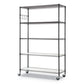 Alera 5-shelf Wire Shelving Kit With Casters And Shelf Liners 36w X 18d X 72h Black Anthracite - Office - Alera®