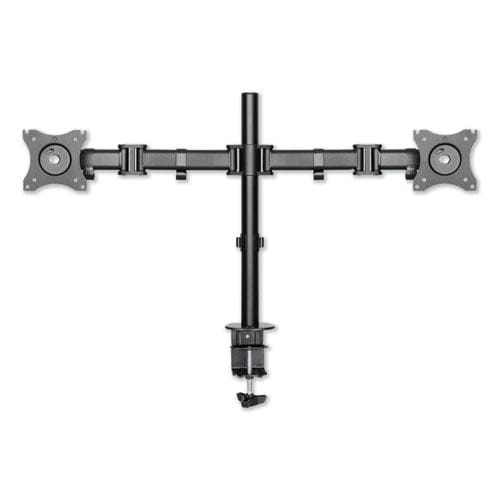 Alera Adaptivergo Pole-mounted Dual Monitor Arm For 30 Monitors 360 Deg Rotation 30 Deg Tilt 360 Deg Pan Black Supports 22 Lb - Furniture -