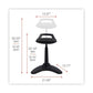 Alera Alera Adaptivergo Sit To Stand Perch Stool Supports Up To 250 Lb Black - Furniture - Alera®