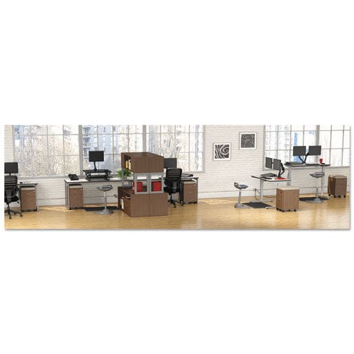 Alera Adaptivergo Two-tier Sit-stand Lifting Workstation 26.75 X 31 X 5.88 To 19.63 Black - Furniture - Alera®