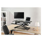 Alera Adaptivergo Two-tier Sit-stand Lifting Workstation 37.38 X 26.13 X 4.69 To 19.88 Black - Furniture - Alera®