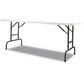 Alera Adjustable Height Plastic Folding Table Rectangular 72w X 29.63d X 29.25 To 37.13h White - Furniture - Alera®