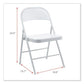 Alera Armless Steel Folding Chair Supports Up To 275 Lb Gray Seat Gray Back Gray Base 4/carton - Furniture - Alera®