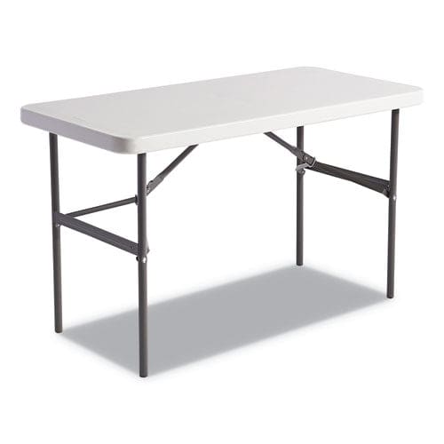 Alera Banquet Folding Table Rectangular Radius Edge 48w X 24d X 29h Platinum/charcoal - Furniture - Alera®