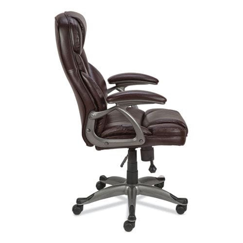 Alera Alera Birns Series High-back Task Chair Supports Up To 250 Lb 18.11 To 22.05 Seat Height Brown Seat/back Chrome Base - Furniture -