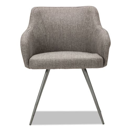 Alera Alera Captain Series Guest Chair 23.8 X 24.6 X 30.1 Gray Tweed Seat Gray Tweed Back Chrome Base - Furniture - Alera®