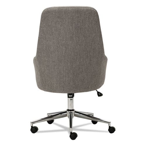 Alera Alera Captain Series High-back Chair Supports Up To 275 Lb 17.1 To 20.1 Seat Height Gray Tweed Seat/back Chrome Base - Furniture -
