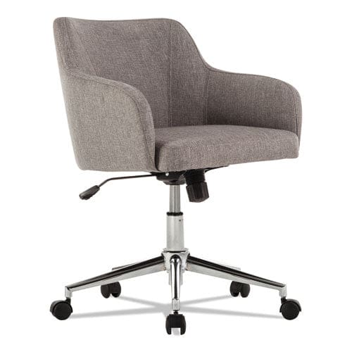 Alera Alera Captain Series Mid-back Chair Supports Up To 275 Lb 17.5 To 20.5 Seat Height Gray Tweed Seat/back Chrome Base - Furniture -