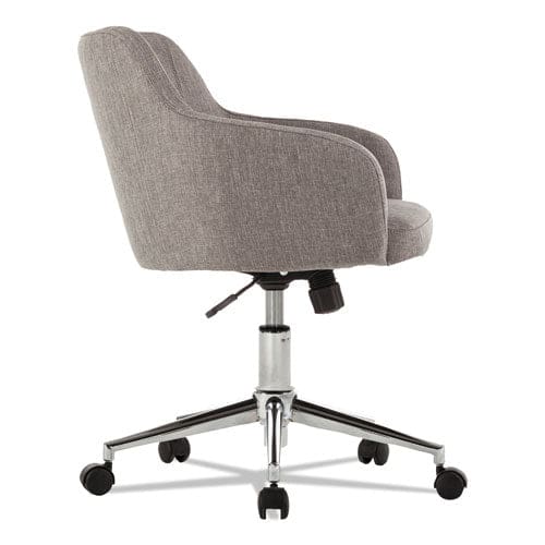Alera Alera Captain Series Mid-back Chair Supports Up To 275 Lb 17.5 To 20.5 Seat Height Gray Tweed Seat/back Chrome Base - Furniture -