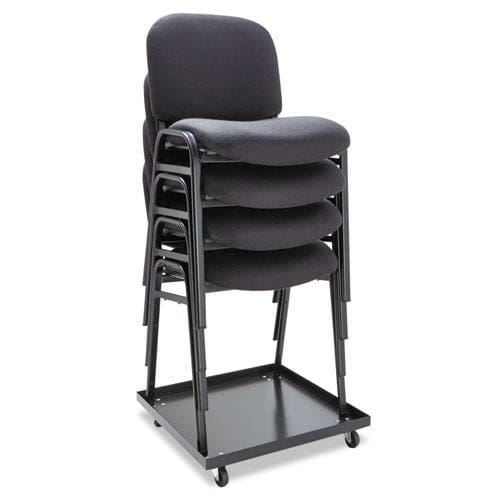 Alera Alera Continental Series Stacking Chairs Supports Up To 250 Lb 19.68 Seat Height Black 4/carton - Furniture - Alera®
