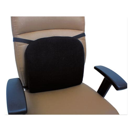 Alera Cooling Gel Memory Foam Backrest Two Adjustable Chair-back Straps 14.13 X 14.13 X 2.75 Black - Furniture - Alera®