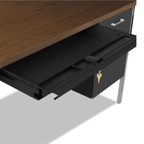 Alera Double Pedestal Steel Desk 72 X 36 X 29.5 Mocha/black - Office - Alera®