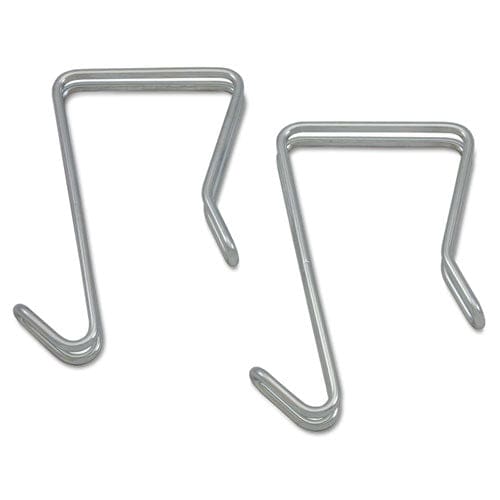 Alera Double Sided Partition Garment Hook Steel 0.5 X 3.38 X 4.75 Over-the-door/over-the-panel Mount Silver 2/pack - Furniture - Alera®