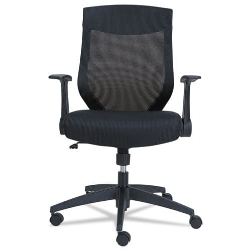 Alera Alera Eb-k Series Synchro Mid-back Flip-arm Mesh Chair Supports Up To 275 Lb 18.5“ To 22.04 Seat Height Black - Furniture - Alera®