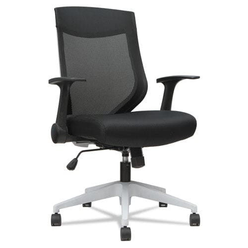 Alera Alera Eb-k Series Synchro Mid-back Flip-arm Mesh Chair Supports Up To 275 Lb 18.5“ To 22.04 Seat Height Black - Furniture - Alera®