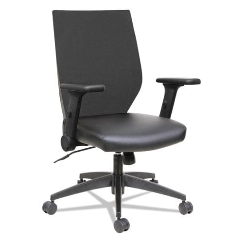 Alera Alera Eb-t Series Synchro Mid-back Flip-arm Chair Supports Up To 275 Lb 17.71 To 21.65 Seat Height Black - Furniture - Alera®