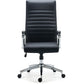 Alera Alera Eddleston Leather Manager Chair Supports Up To 275 Lb Black Seat/back Chrome Base - Furniture - Alera®