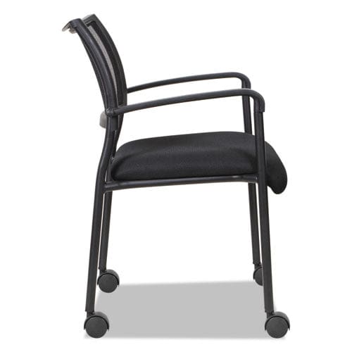 Alera Alera Eikon Series Stacking Mesh Guest Chair 20.86 X 24.01 X 33.07 Black Seat Black Back Black Base 2/carton - Furniture - Alera®