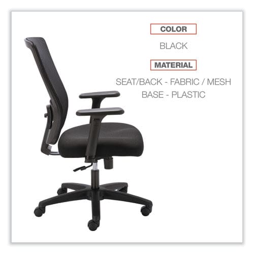 Alera Alera Envy Series Mesh High-back Swivel/tilt Chair Supports Up To 250 Lb 16.88 To 21.5 Seat Height Black - Furniture - Alera®