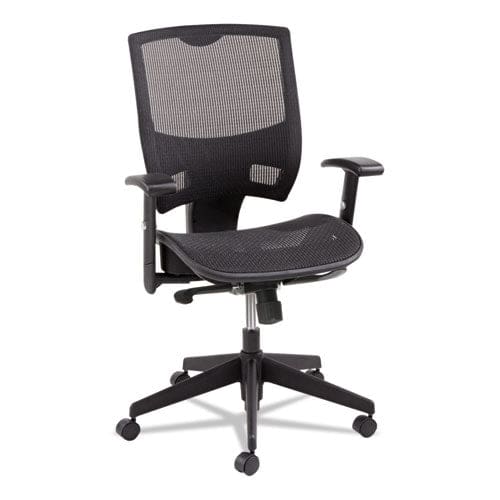 Alera Alera Epoch Series Suspension Mesh Multifunction Chair Supports Up To 275 Lb 16.25 To 21.06 Seat Height Black - Furniture - Alera®