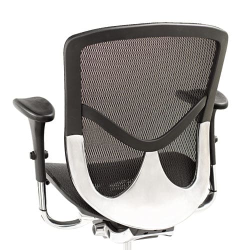 Alera Alera Eq Series Ergonomic Multifunction Mid-back Mesh Chair Supports Up To 250 Lb Black Seat/back Aluminum Base - Furniture - Alera®