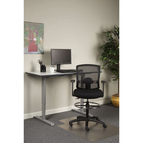 Alera Alera Etros Series Mesh Stool Supports Up To 275 Lb 25.19 To 35.23 Seat Height Black - Office - Alera®
